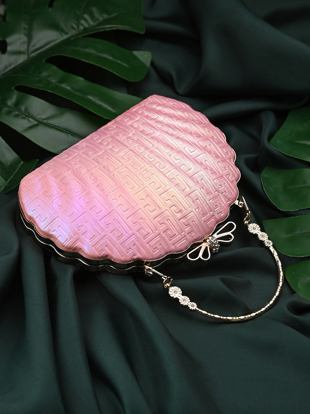 Toobacraft Embellished J Shell Box Clutch