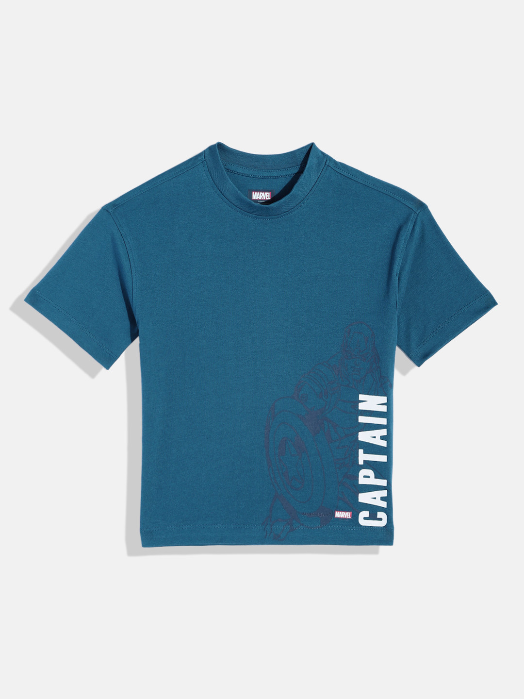 Allen Solly Junior Boys Captain America Printed Pure Cotton T-shirt