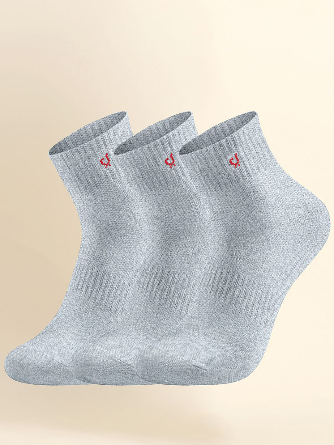 Trendmalls Unisex Pack Of 3 Cotton Blend Athletic Odour Free Ankle Length Socks