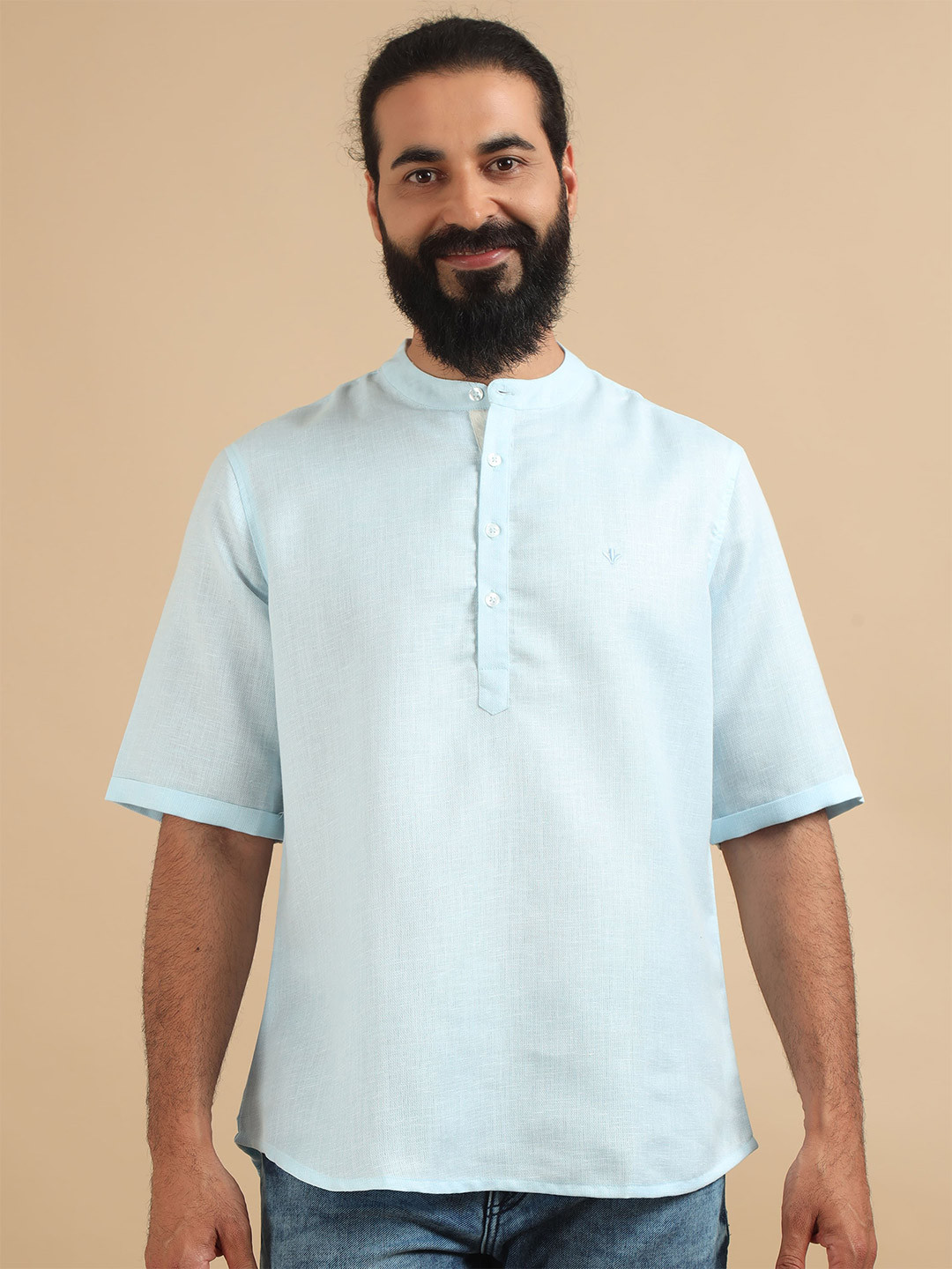 FILORI STUDIO Mandarin Collar Cotton Kurta