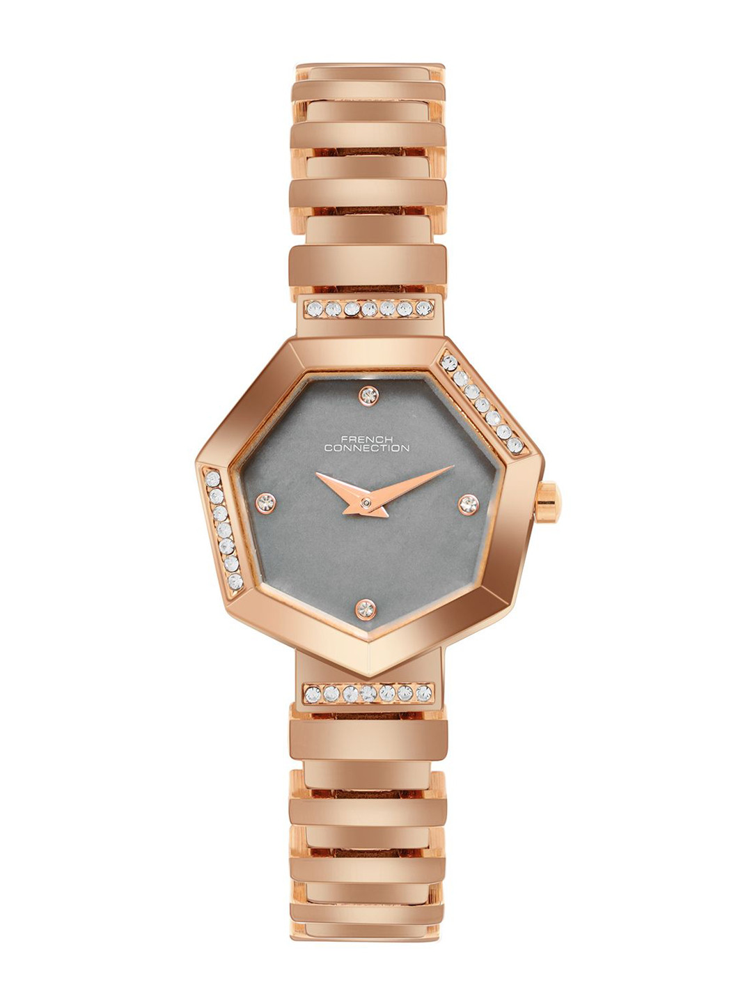 French Connection Mirava Women Stainless Steel Bracelet Style Straps Analogue Watch