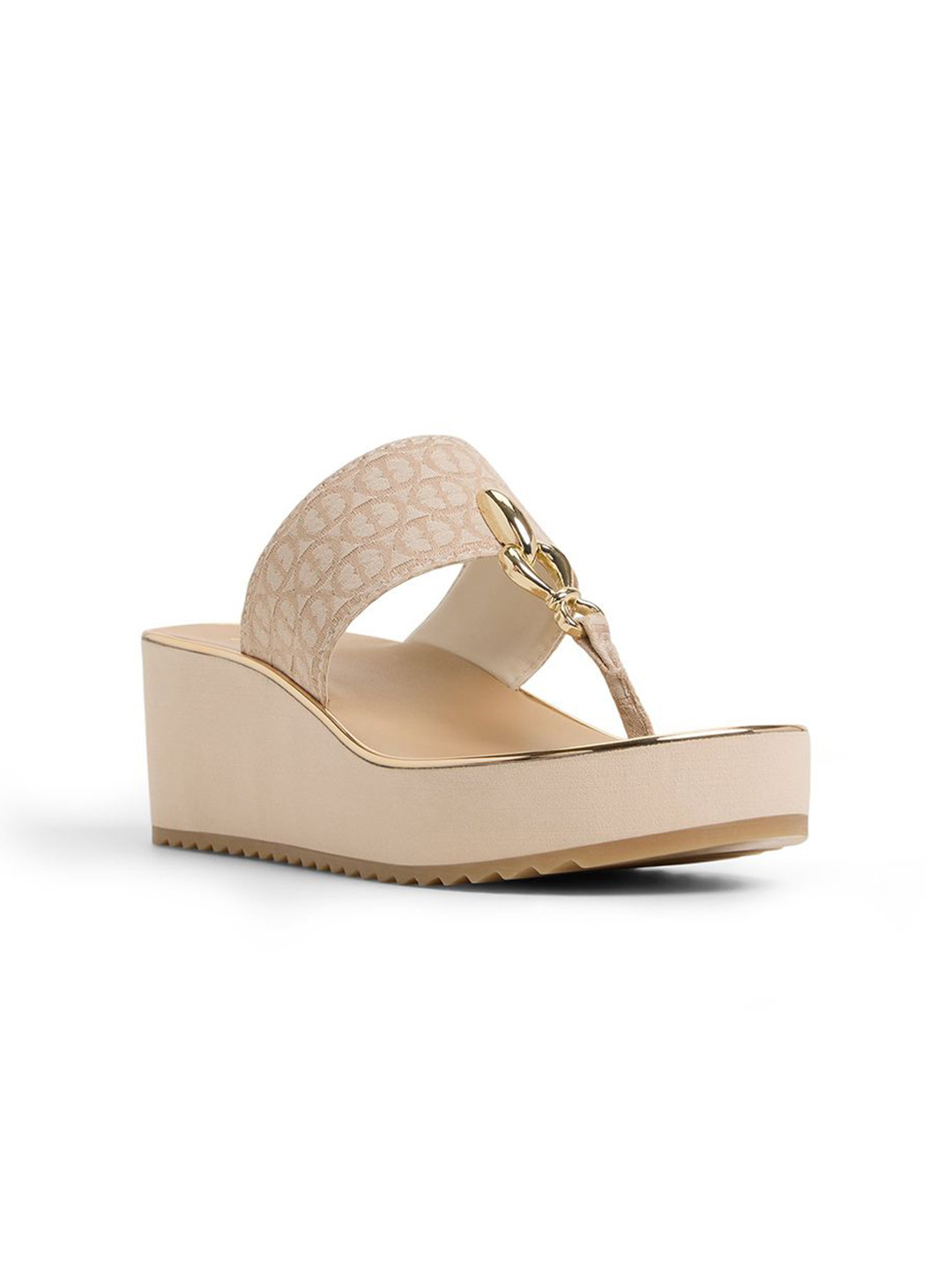 ALDO Penelopy Women Printed Western Embellished Wedge Heels Sandals