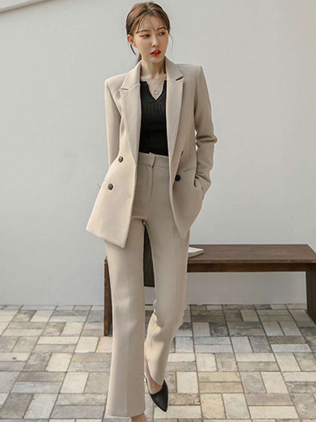 bebe Sleeveless T-shirt & Trouser With Coat