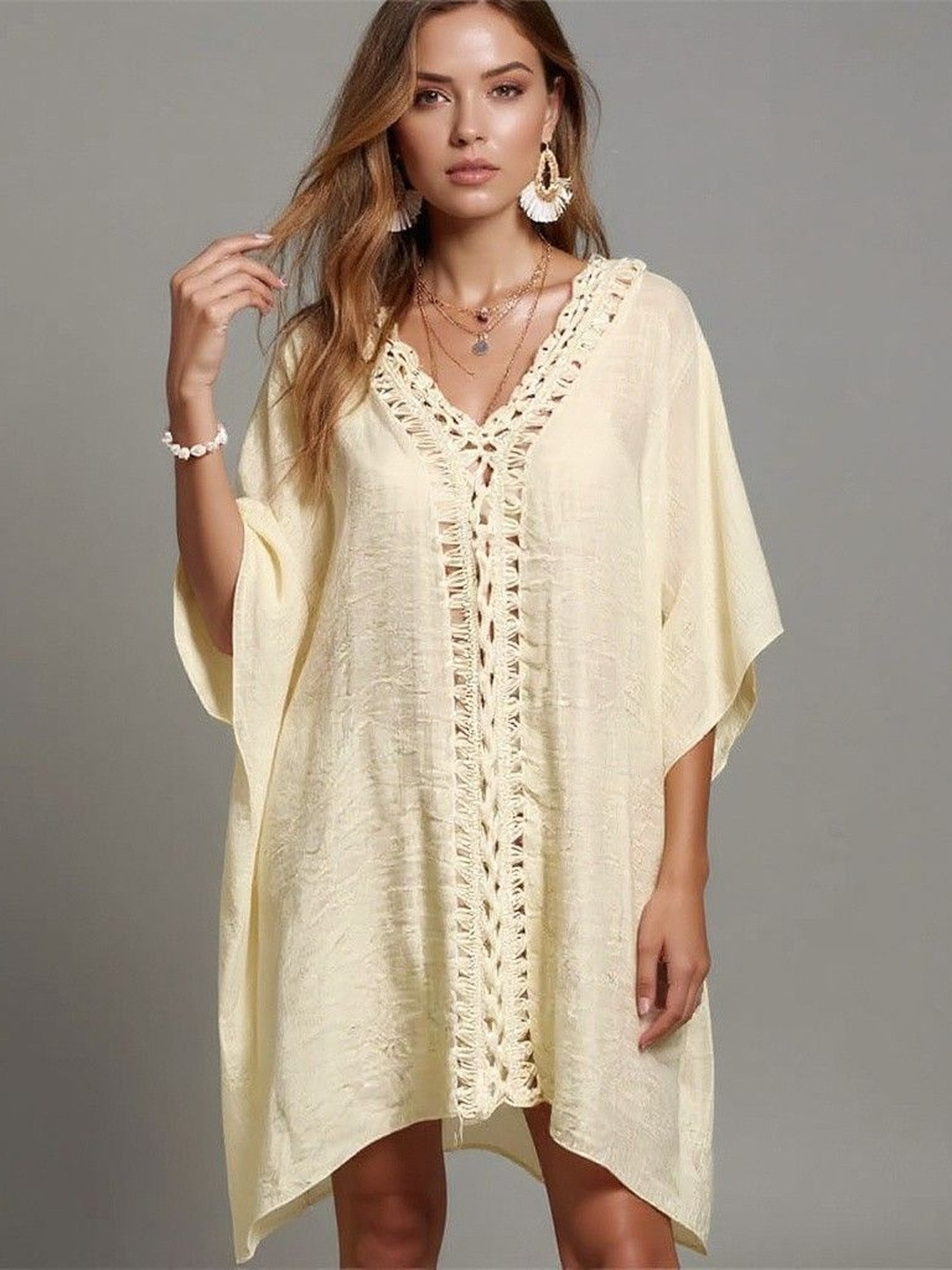 DressBerry Batwing Sleeve Kaftan Dress