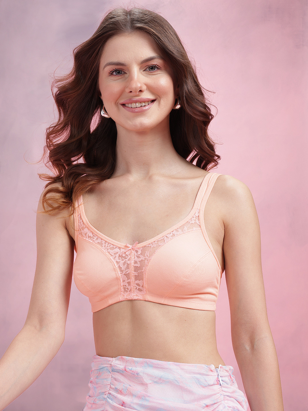 DressBerry Lace Inserts Medium Coverage Non-Wired Everyday Bra