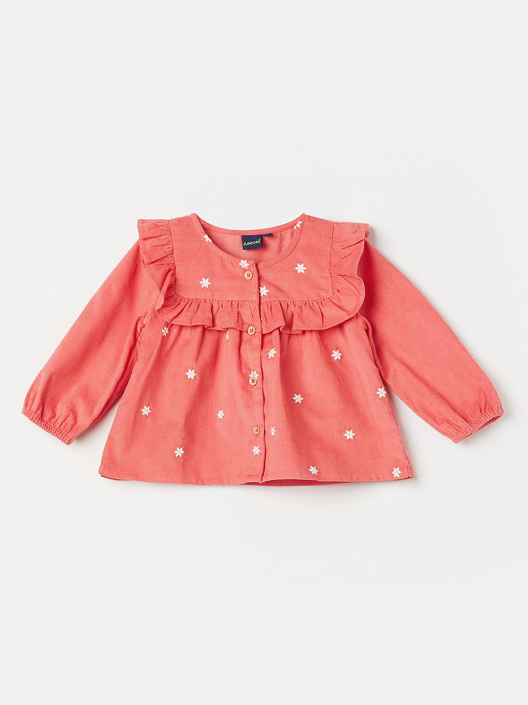 Juniors by Lifestyle Girls Floral Embroidered Cotton Tops