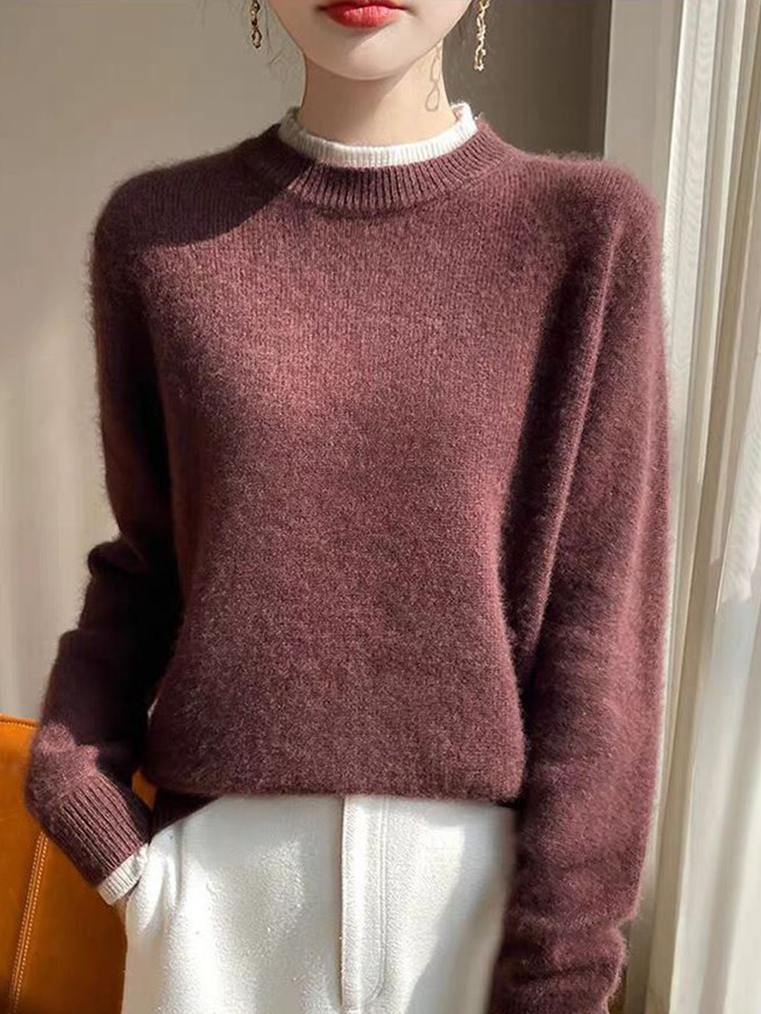 StyleCast Women Round Neck Pullover Sweater