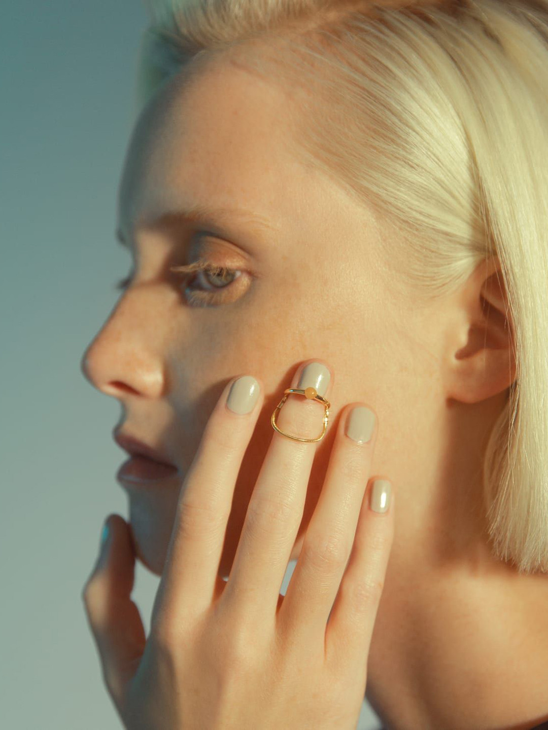 MAM Originals Pearls Beaded & Chain Detailing Finger Ring