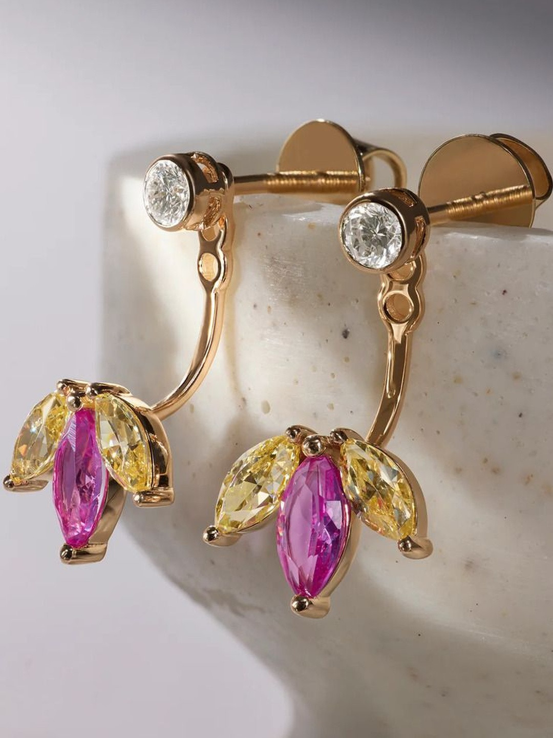 BAYAN JEWELRY Women Floral Studs Earrings