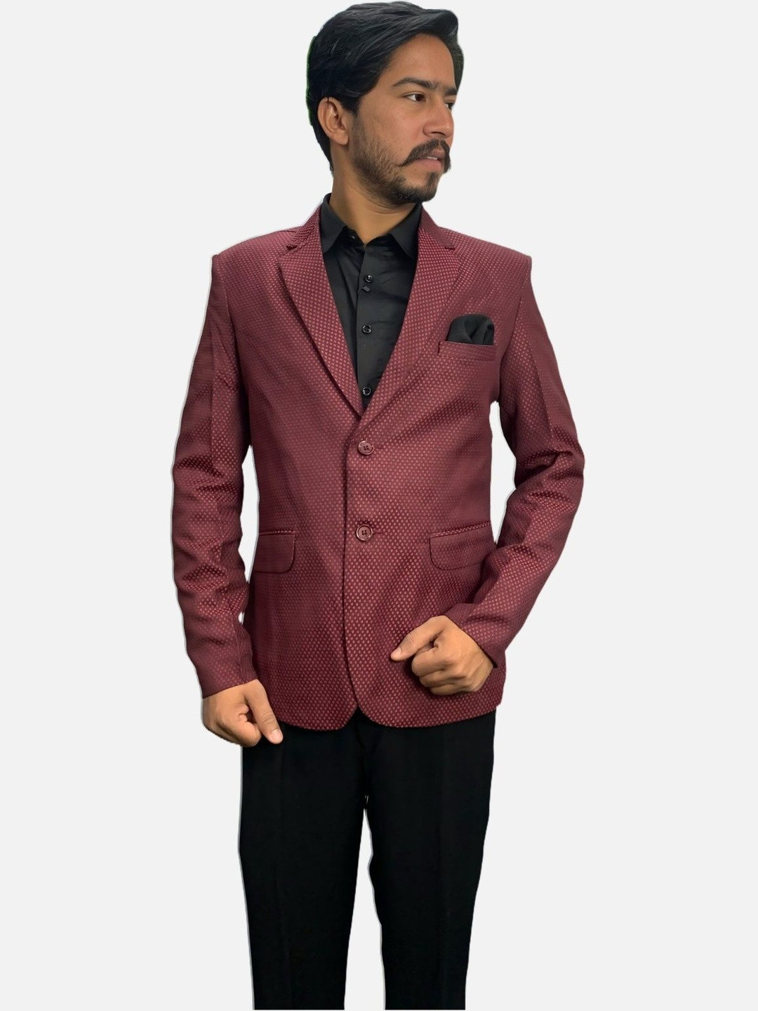 GARGIAN Master Cut Men Maroon Blazer