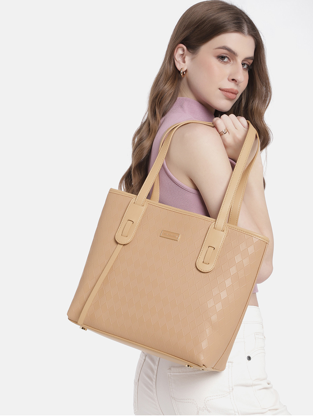Van Heusen Geometric Self-Design Shoulder Bag