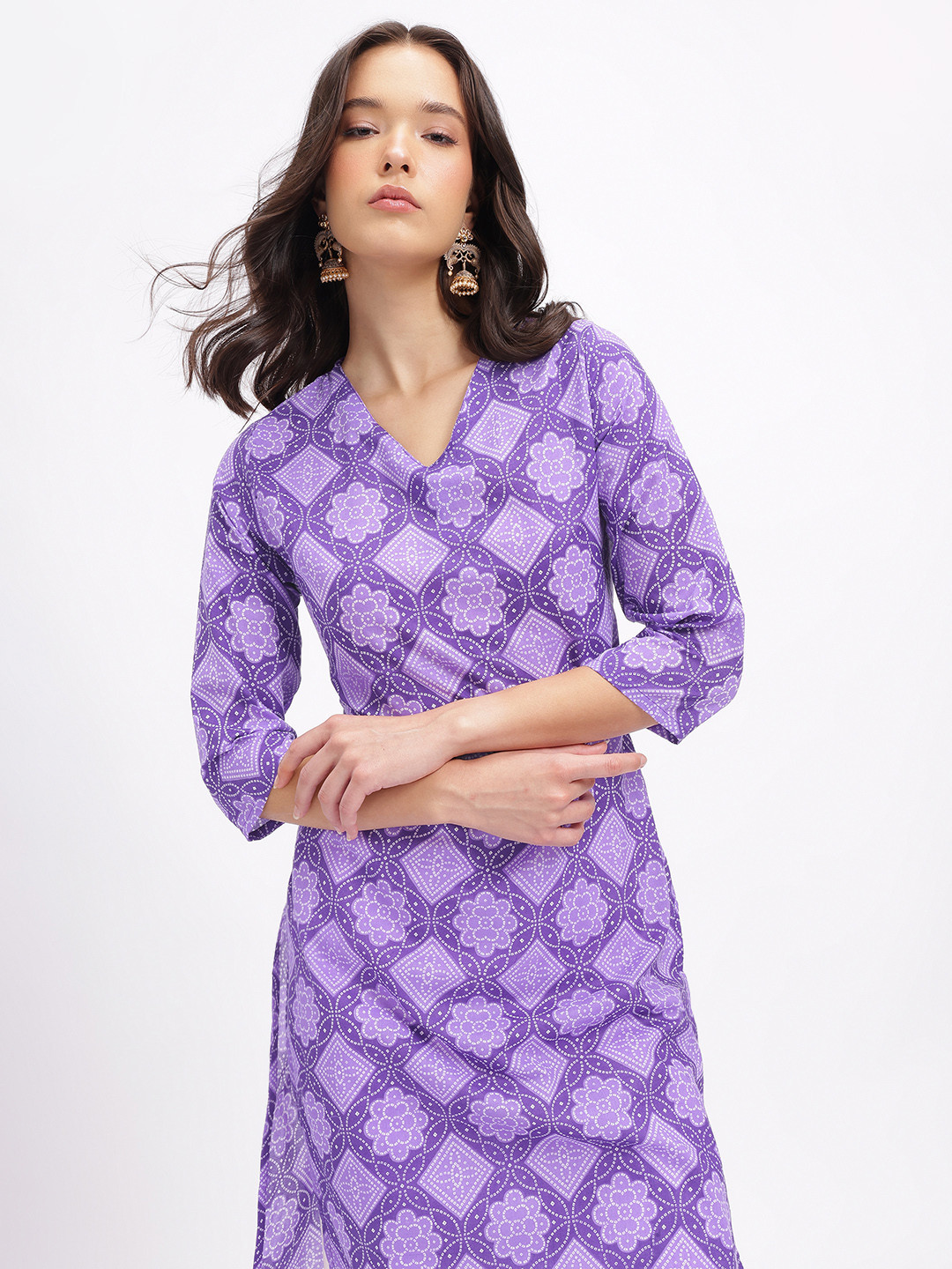 Anouk Rustic Bandhani Print Kurta