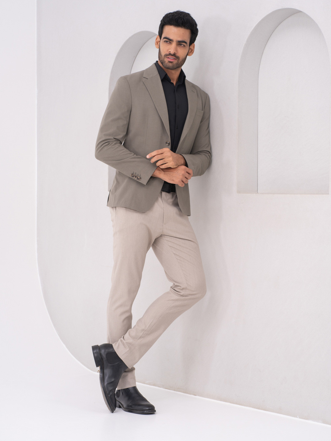 The Pant Project Men Tailored Slim Fit Stretch Formal Trouser