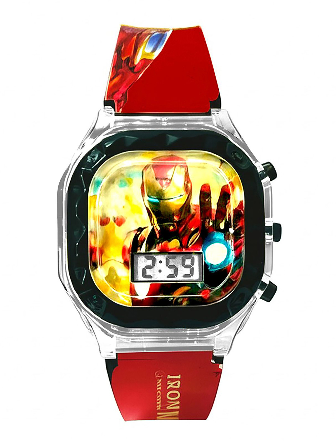 Time Up Kids Printed Dial & Textured Straps Digital Watch NGLOW-IM1