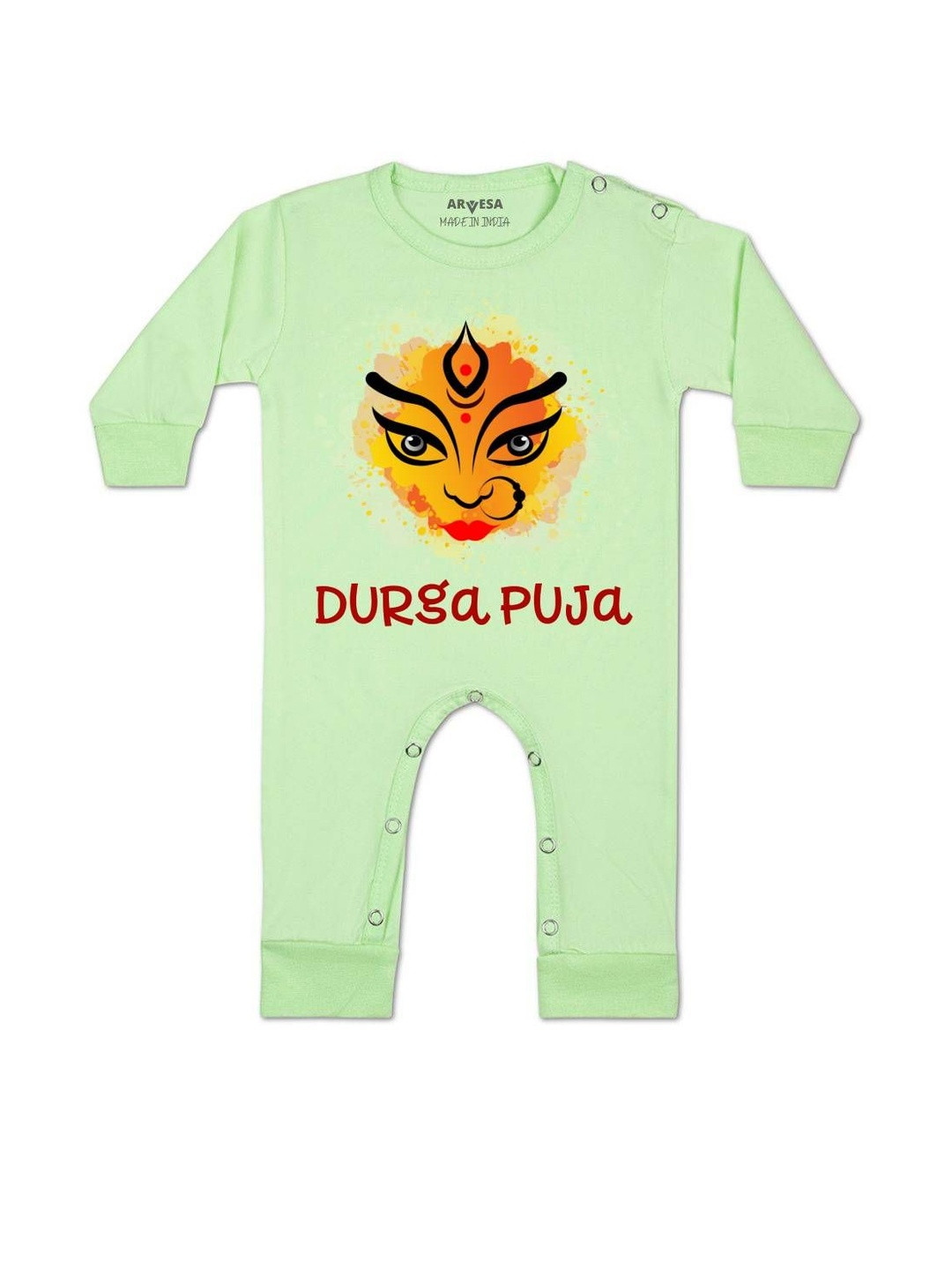 Durga Puja Printed Baby Rompers