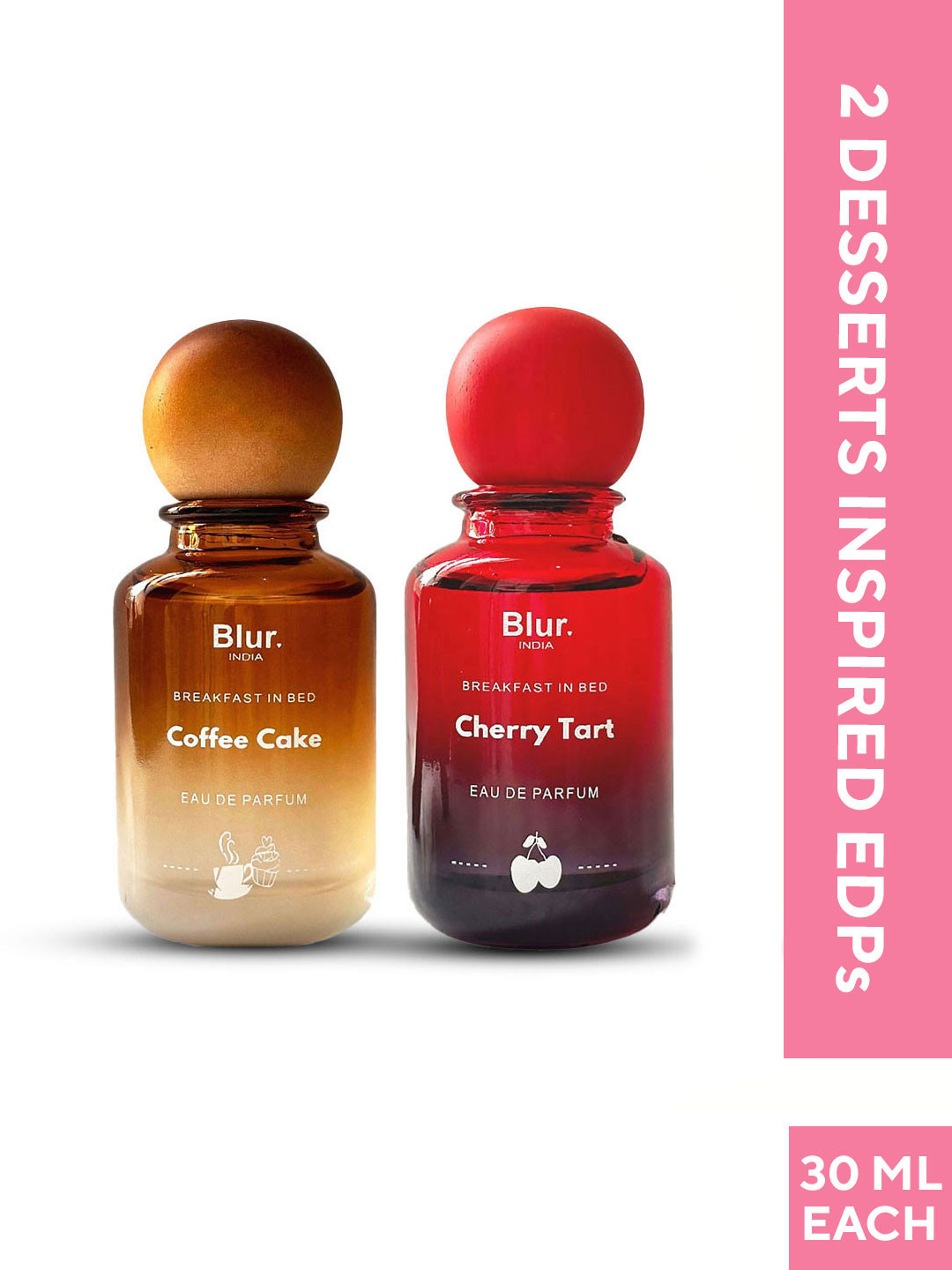 BLUR INDIA Women Set Of 2 Coffee Cake & Cherry Tart Eau De Parfum - 30 ml Each