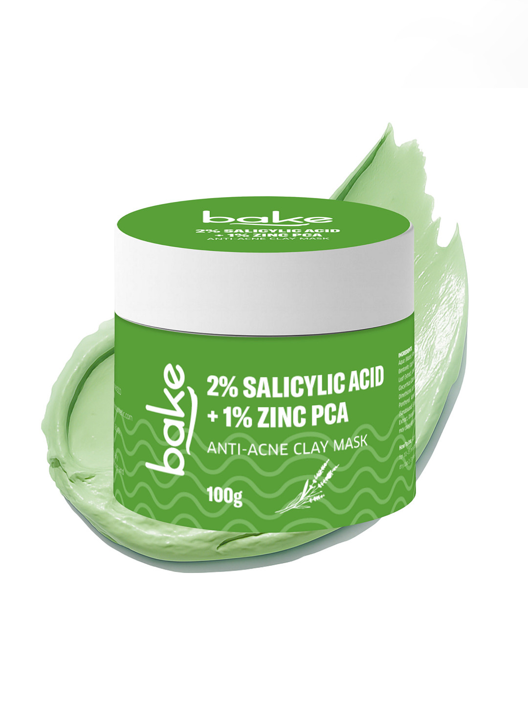 BAKE Kiss The Frog Anti Acne Clay Mask with Salicylic Acid & Niacinamide - 100gm