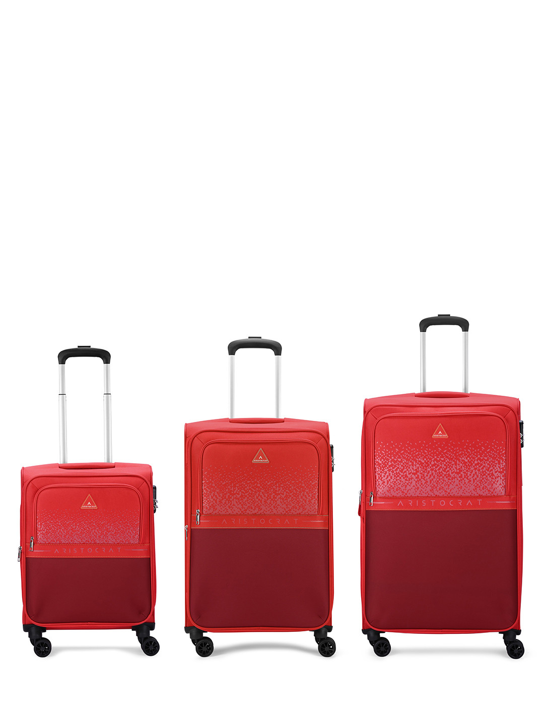 Aristocrat Set Of 3 Drift Printed Soft-Sided Trolley Bags