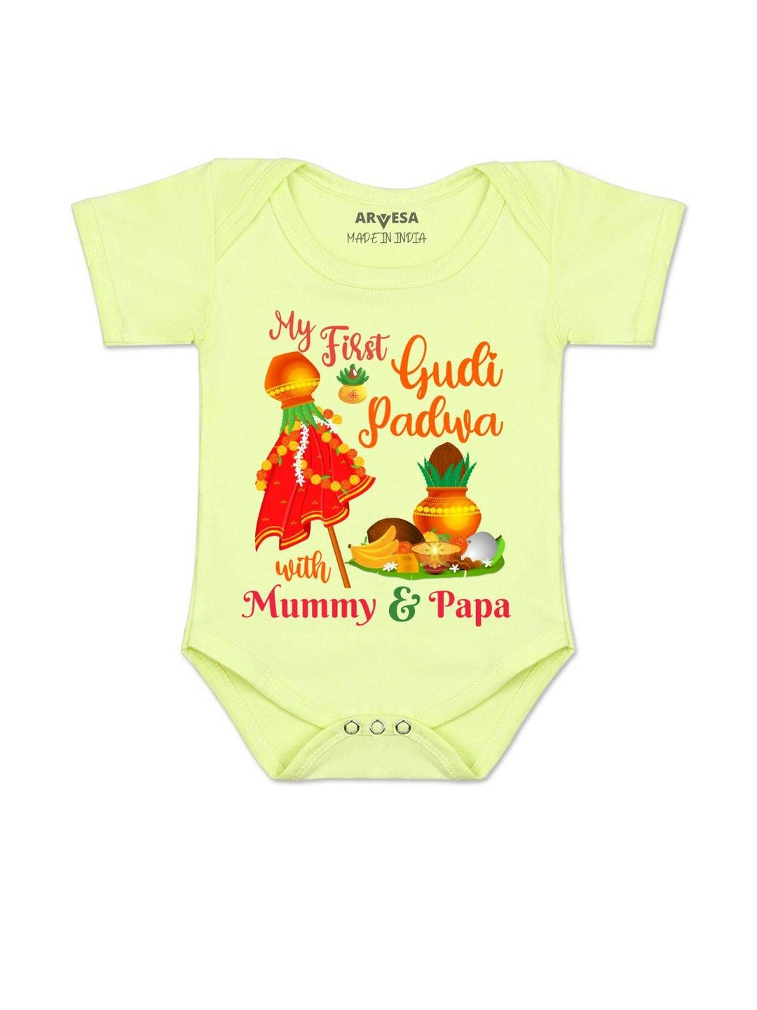Arvesa My Kids First Gudi Padwa Printed Romper