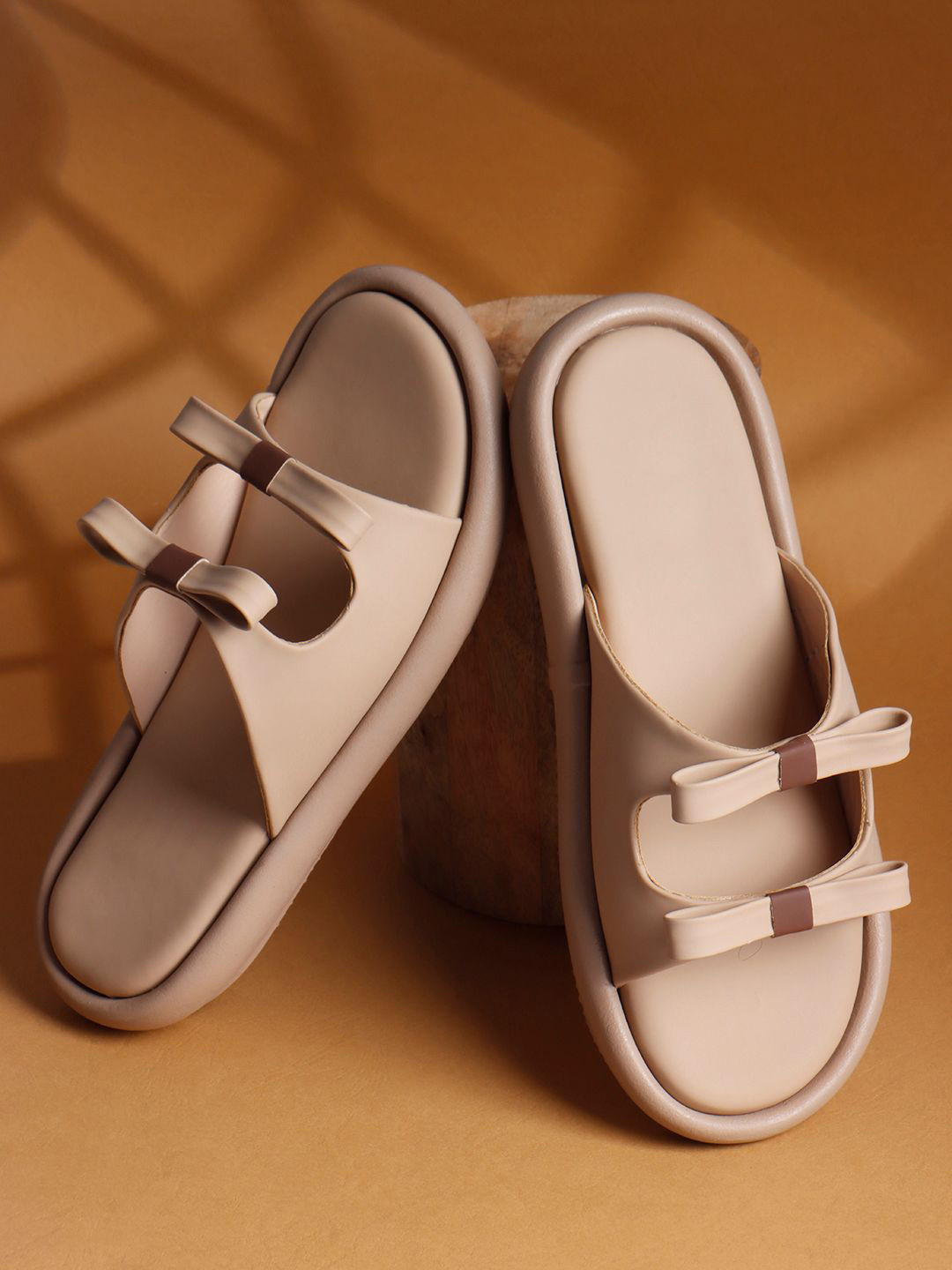 Try Me Women Open Toe Flats with Bows