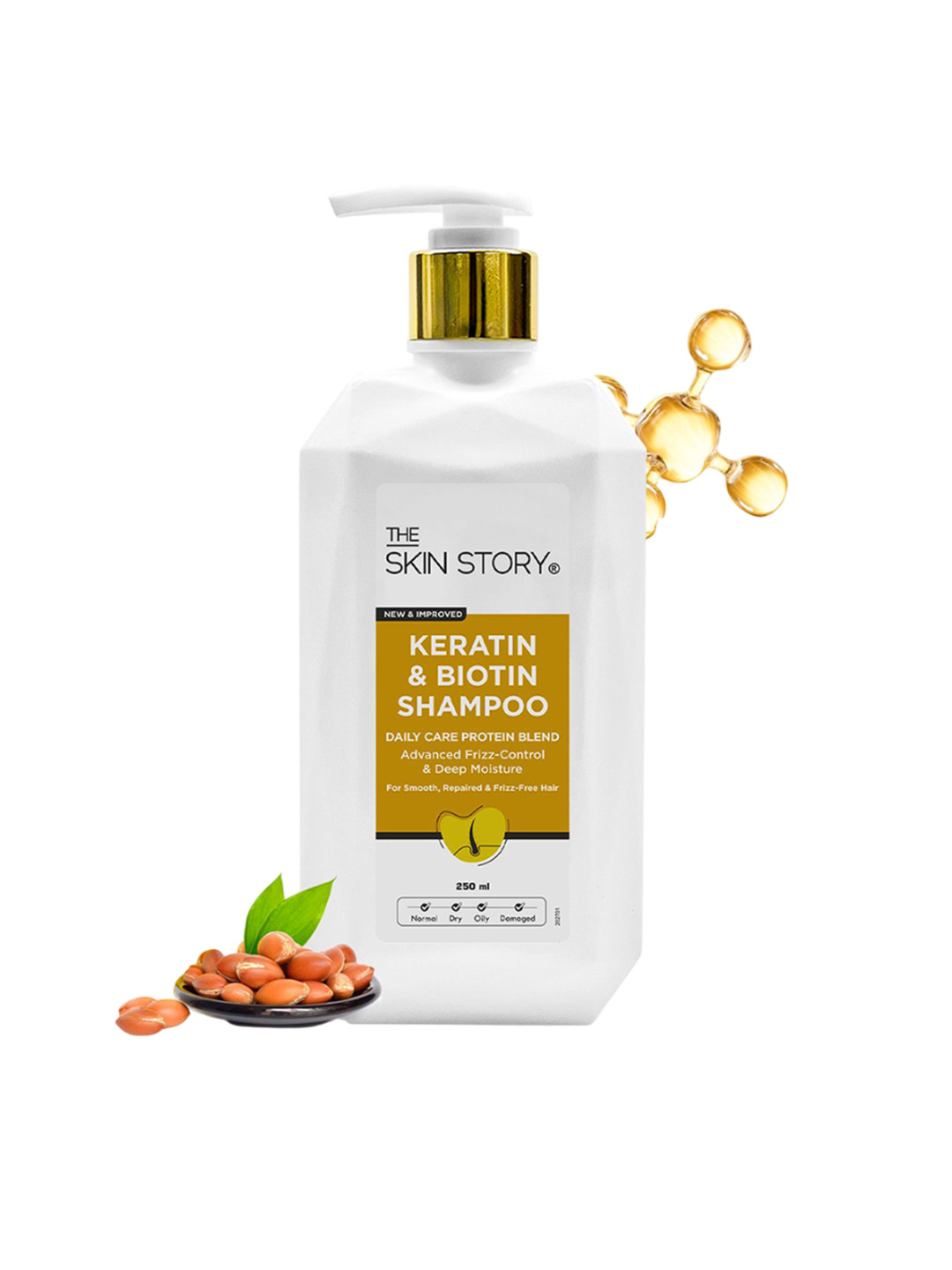 THE SKIN STORY Keratin & Biotin Shampoo For Frizz Free Hair - 250 ml