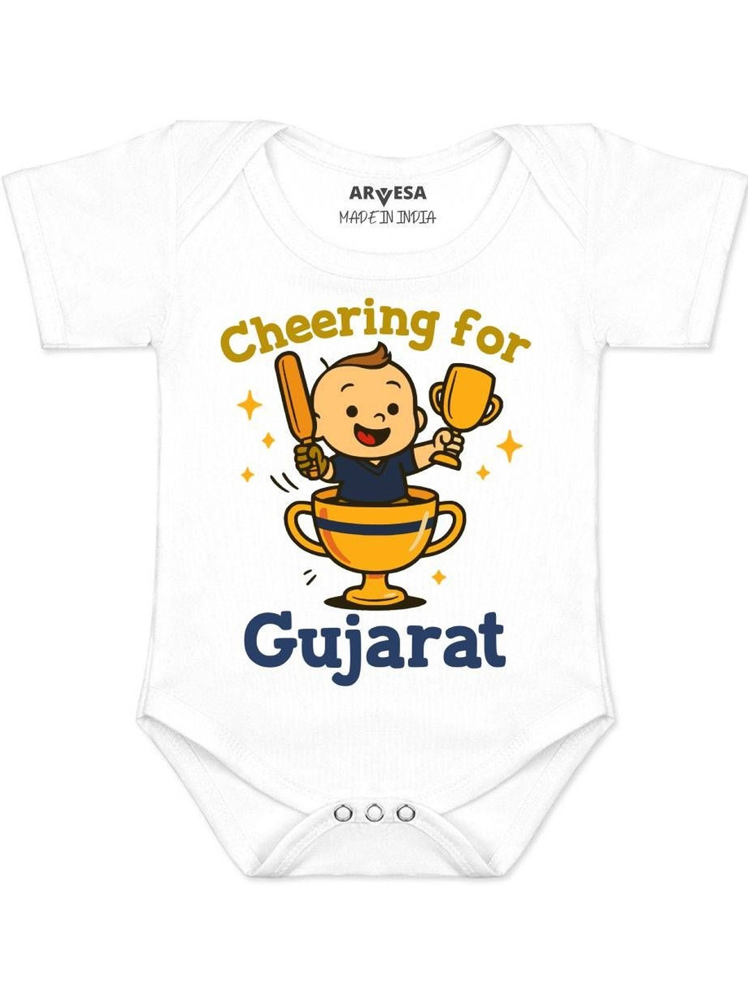 Cheering For Gujarat Printed Romper