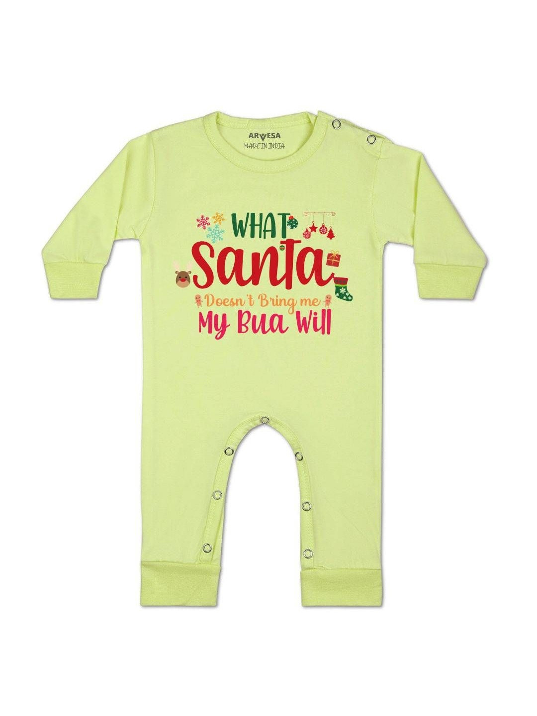 What What Santa Doesn'T Bring My Bua Printed Baby Rompers