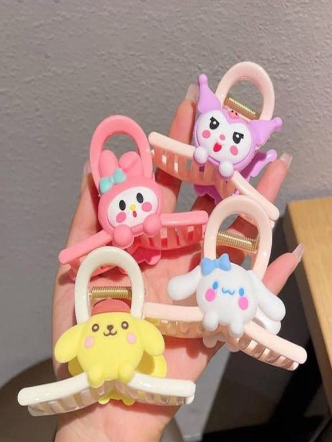 DN ENTERPRISES Women Set Of 2 Cute Cartoon Korean Style Emoji Hair Claw Clip