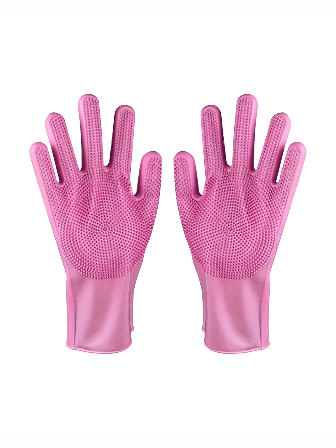 Aura 2 Pieces Pink Heat Resistant Dishwashing Gloves