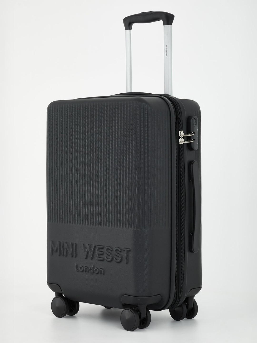 MINI WESST Miniwest Carry On Cabin Textured Hard-Sided Small Trolley Bag