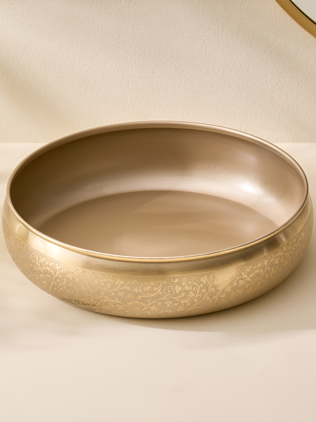 Home Centre Austin Etched Gold-Toned Decorative Bowl - Medium
