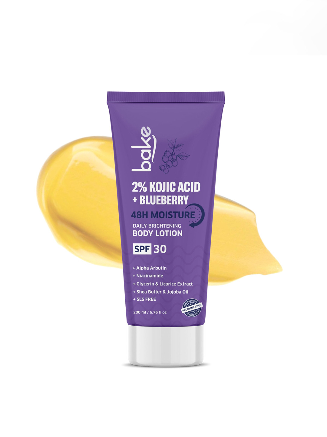 BAKE 2% Kojic Acid Body Lotion SPF 30 PA+++ for Dark Spots & Tan Removal - 200ml