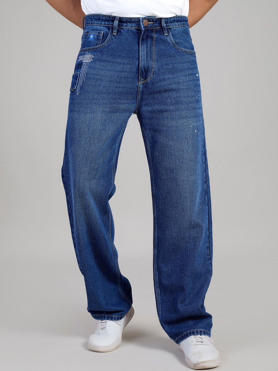 FLYING SHARK Men Mid-Rise Loose Fit Jeans