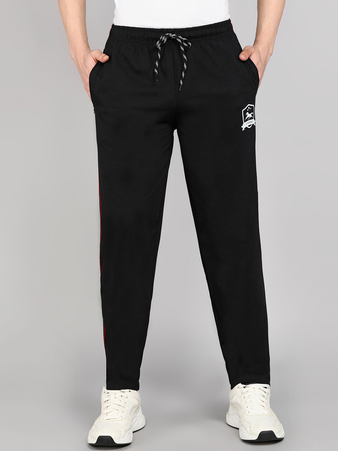 4 SPEED Men Mid Rise Cotton Track Pant