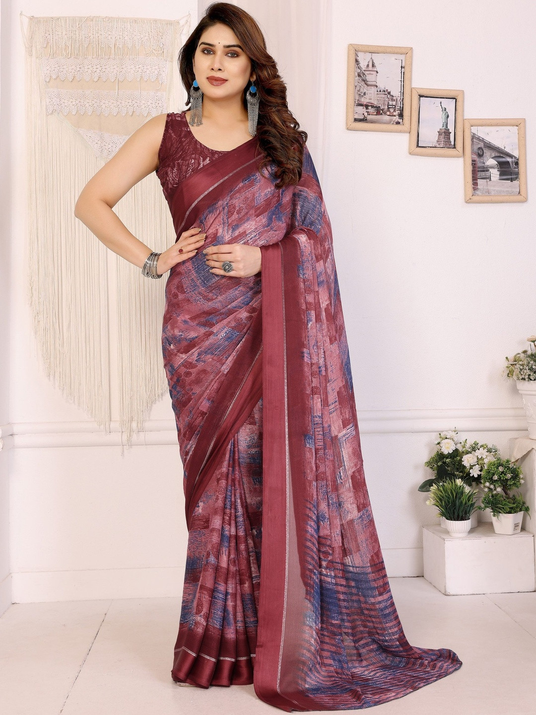 Moksha Trends Organza Designer Banarasi Saree