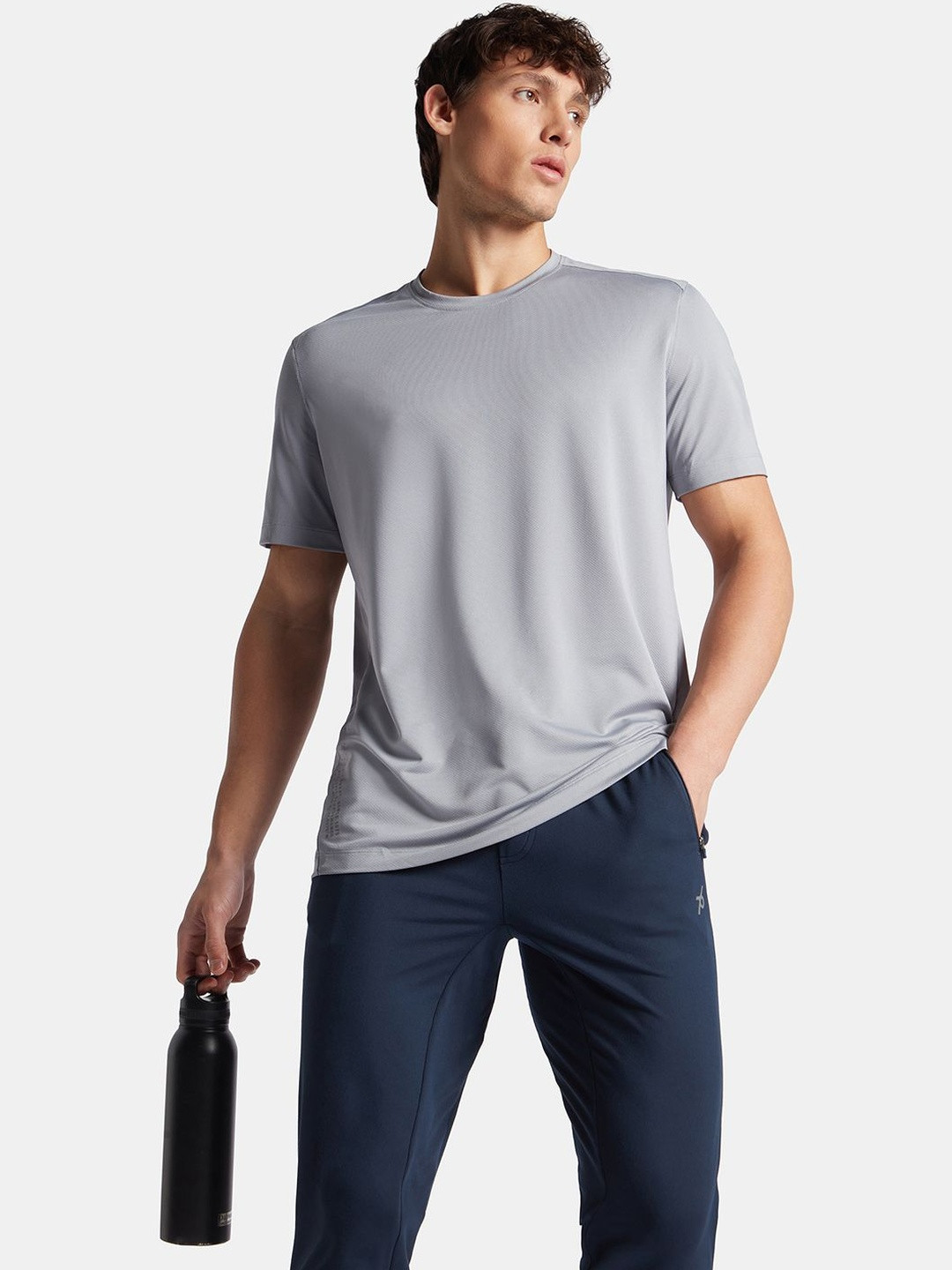 Jockey Recycled Microfiber Active Wear Round Neck Half Sleeve Breathable Mesh Tshirt-MV37
