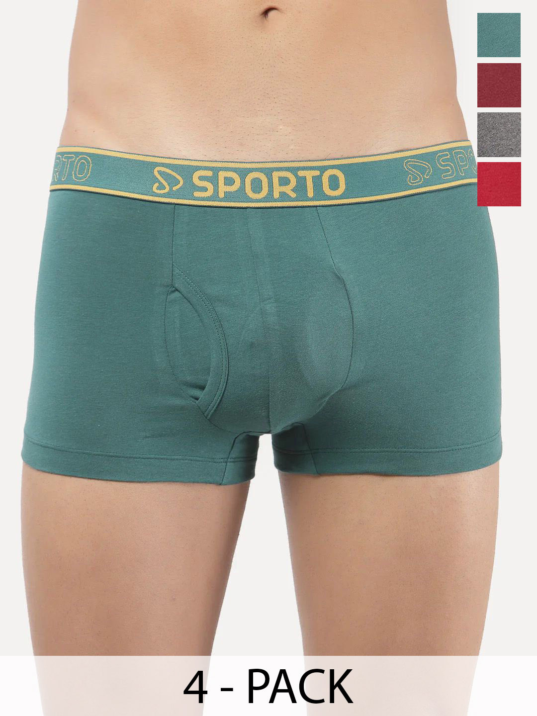 Sporto by Macho Pack Of 4 Trunks Sprto-M1022_A1-M1