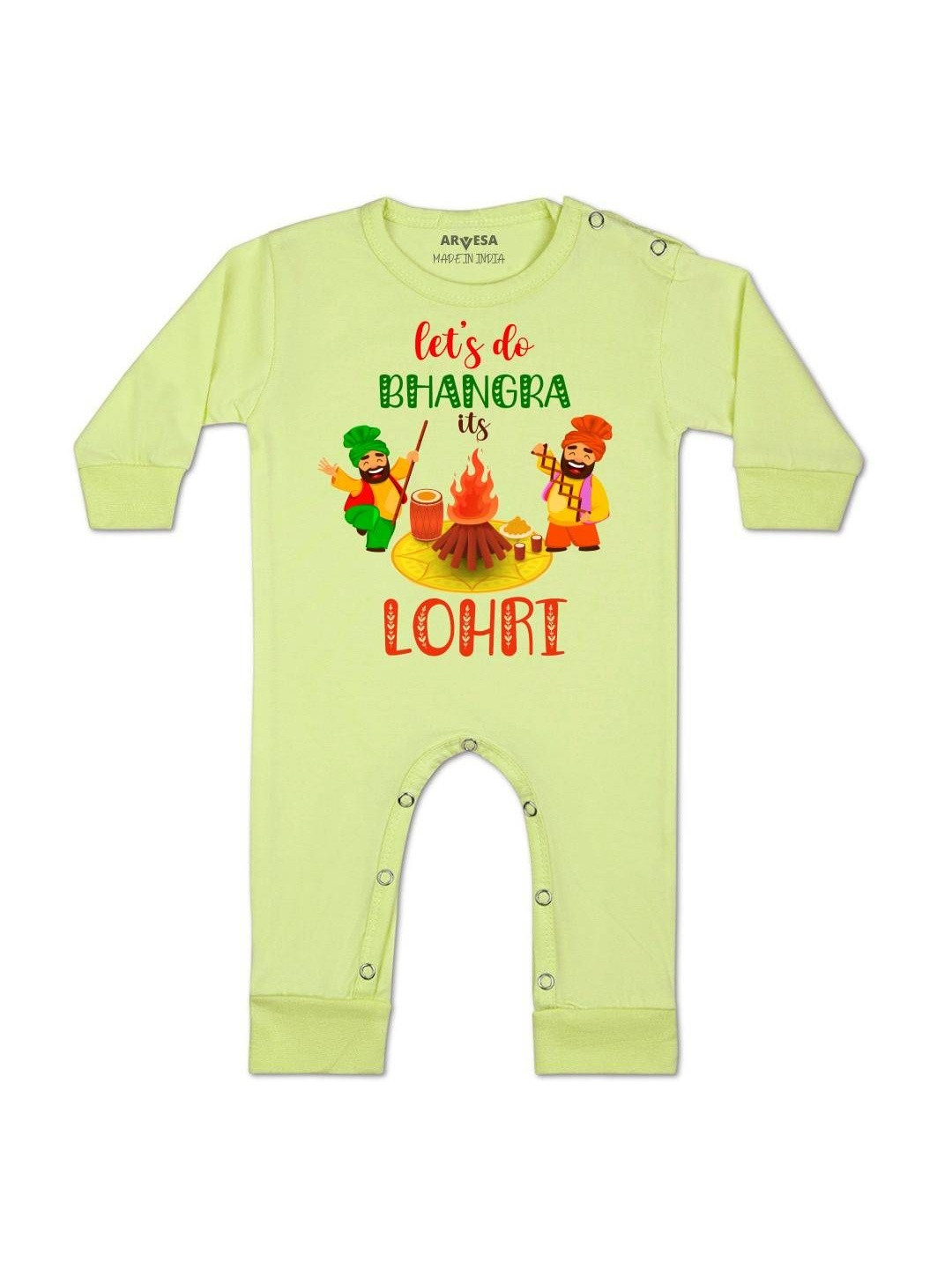 It'S Bhangra It Is Lohri Printed Baby Rompers