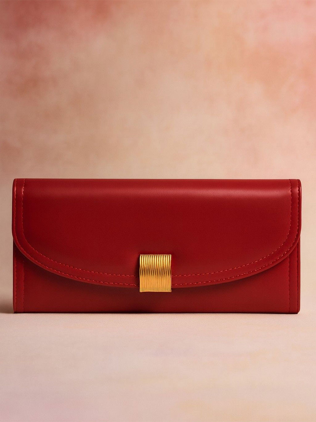 ALL ABOUT HER Women Buckle Detail Trifold Walle Wallet