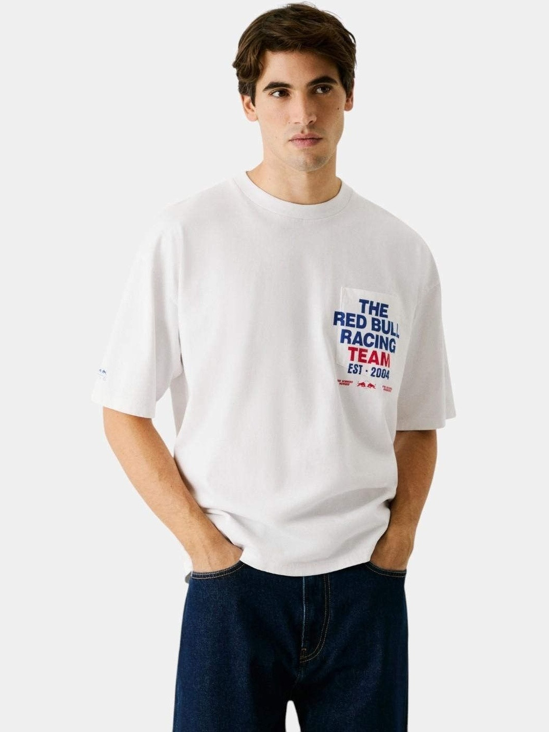 Pepe Jeans X Red Bull Racing Pocket Print Oversized Tee