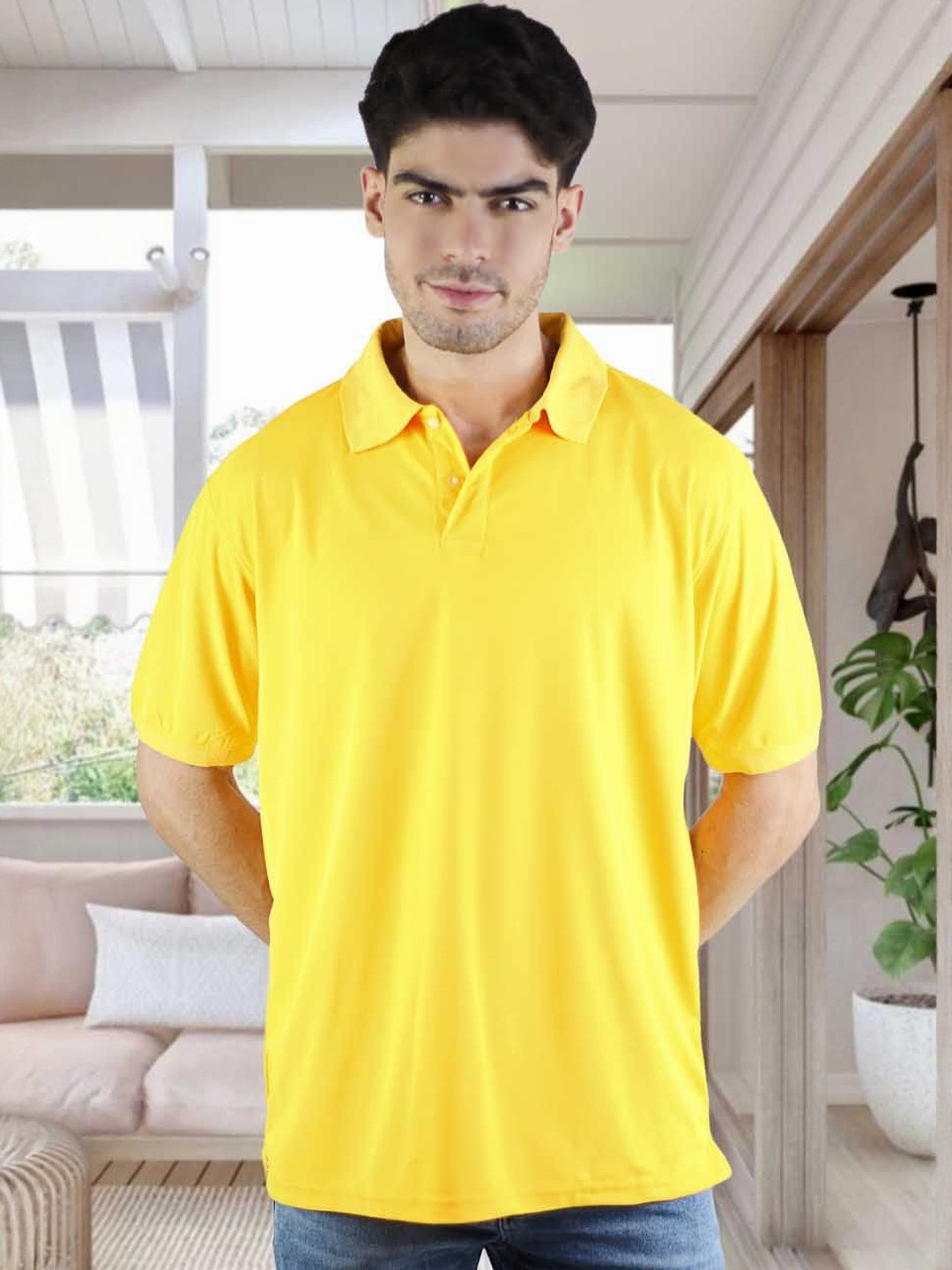ARTYSKA Men Solid Performance Polo Collar T-shirt