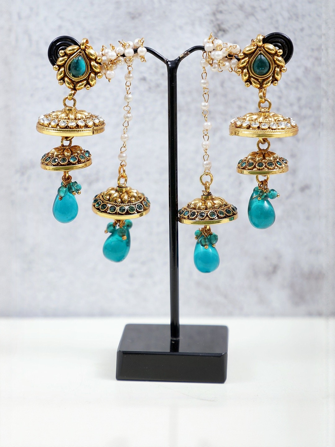 Exotic India Women Jhumkas Party Wear Earrings