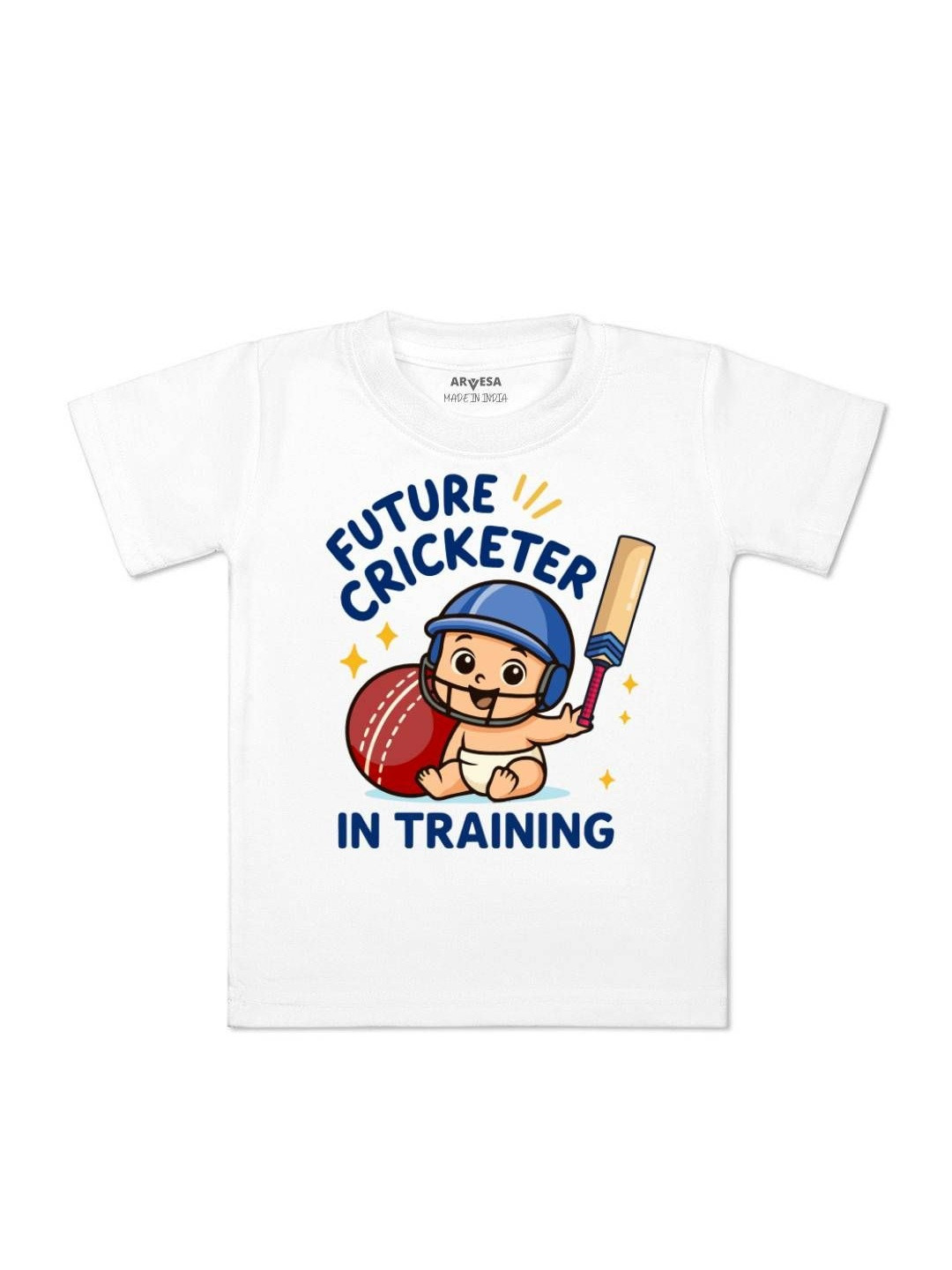 Future Cricketer In Training Printed Kids Tshirt