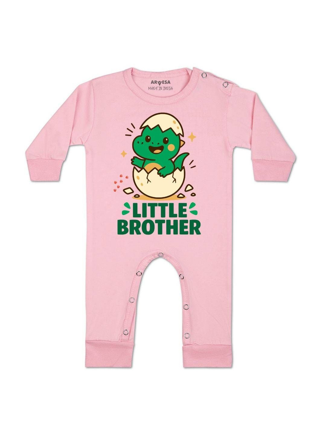 Arvesa Kids Little Brother Printed Cotton Rompers