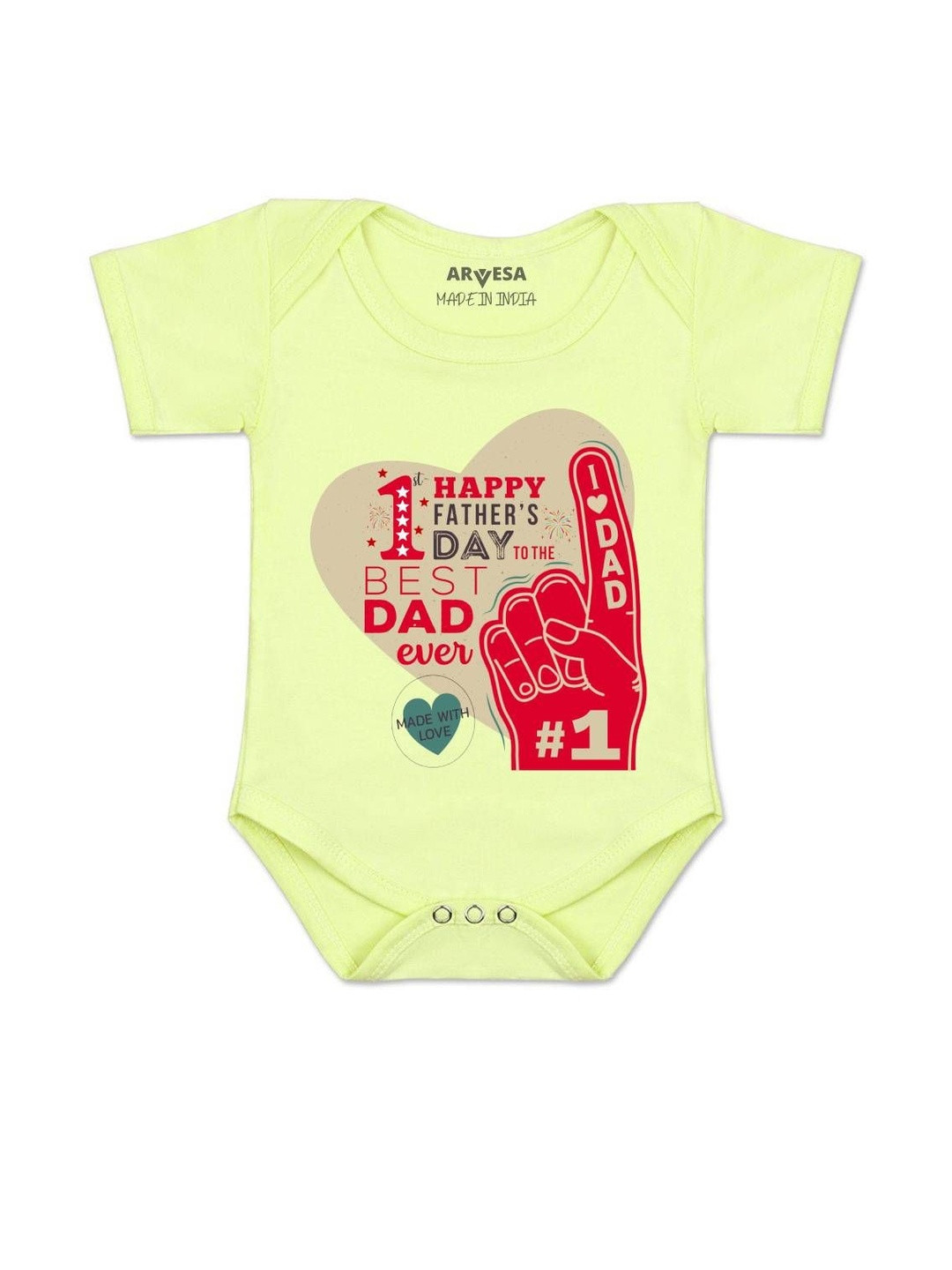 Arvesa Kids Printed Envelope Neck Cotton Romper Cotton Rompers