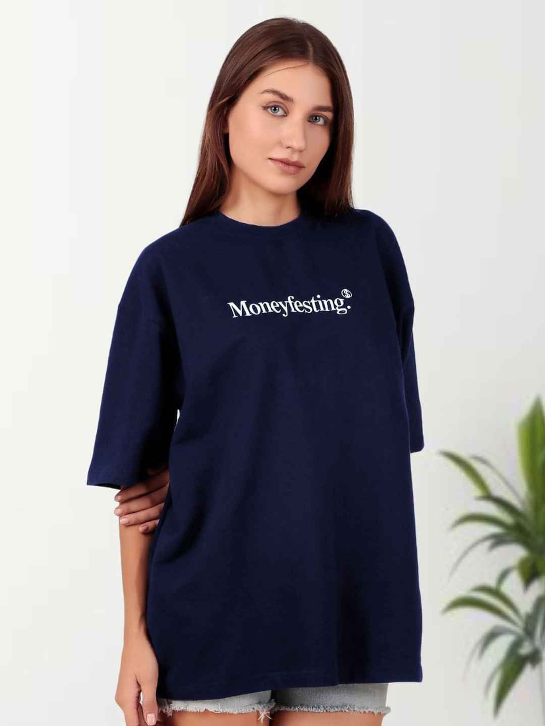 Untamed Clothing Women Typography Drop-Shoulder Sleeves T-shirt