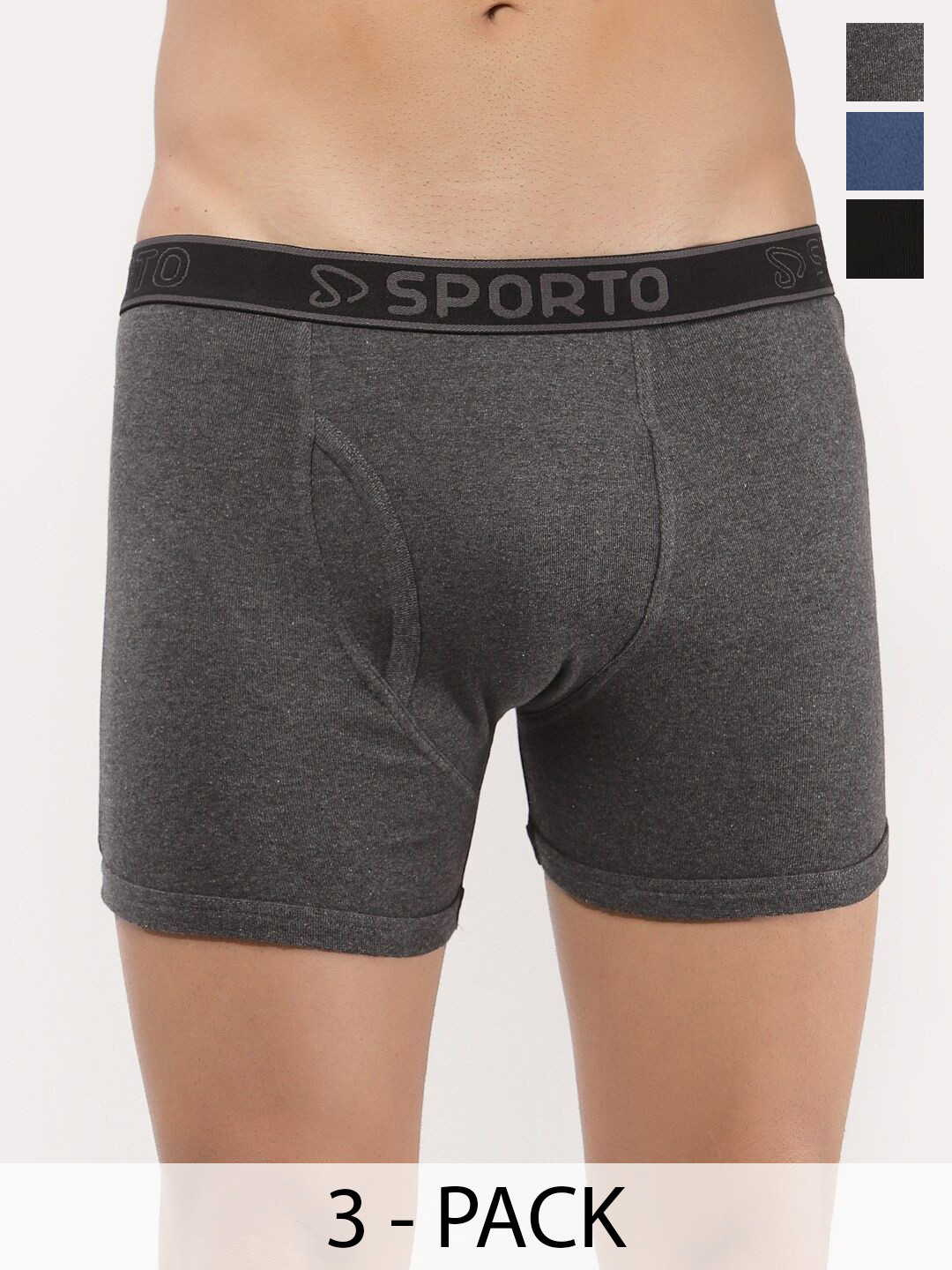 Sporto by Macho Men Pack Of 3 Low Rise LongTrunks