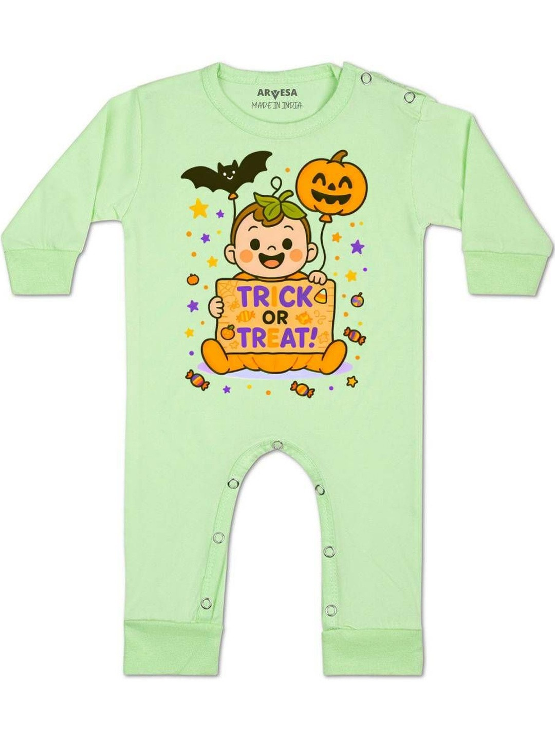 Trick or Treat Printed Baby Rompers