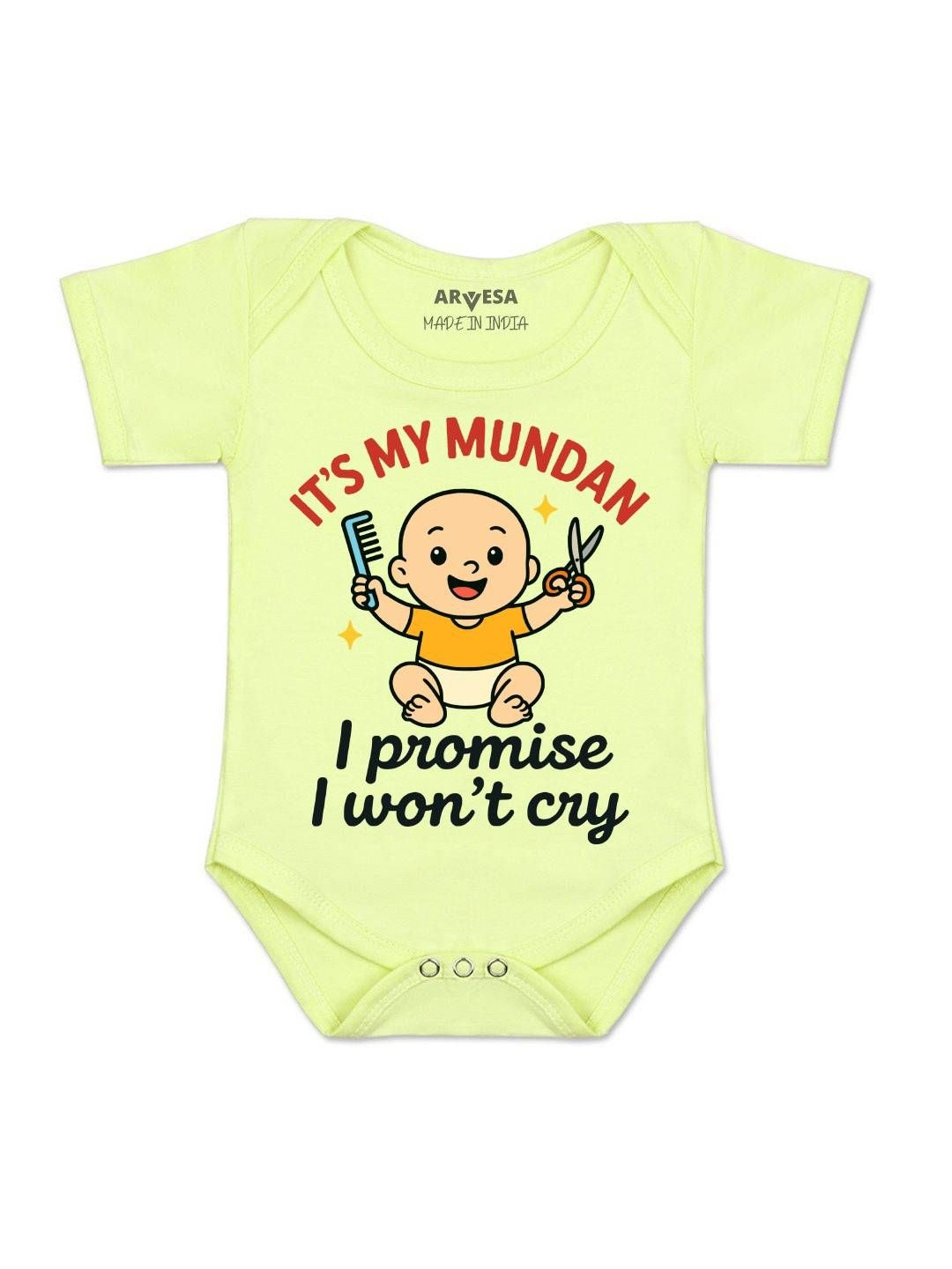 I Promise I wont Cry Printed Romper