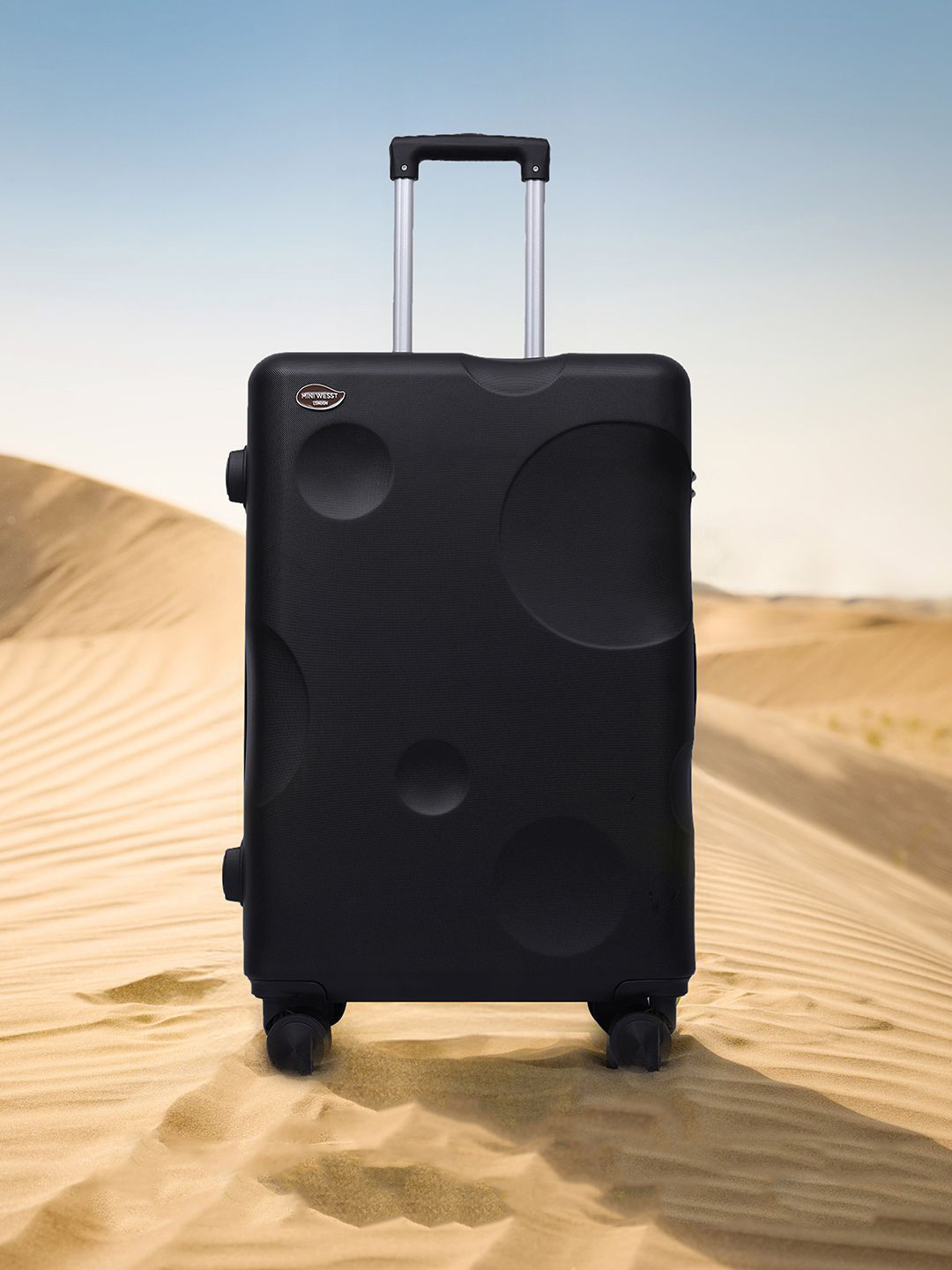 MINI WESST The Moon Check In Textured 360 Degree Rotational Hard-Sided Medium Trolley Bag